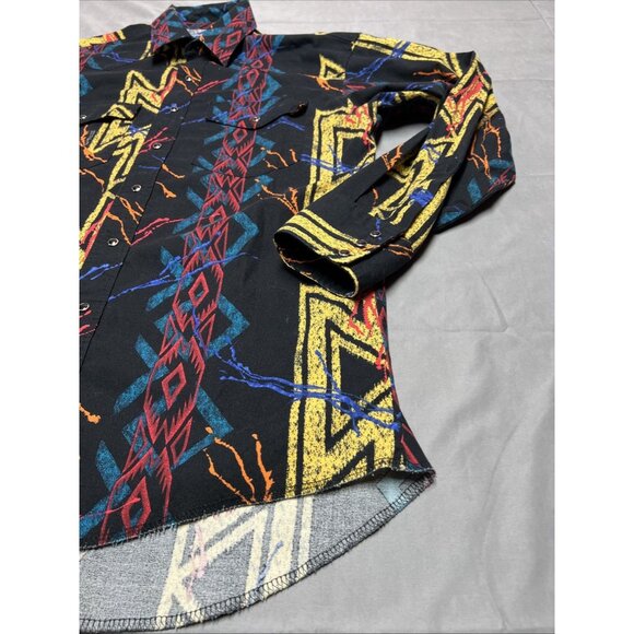Wrangler Western Shirt Womens Size XL Aztec Pearl Snap Long Sleeve Button Down - Picture 5 of 16
